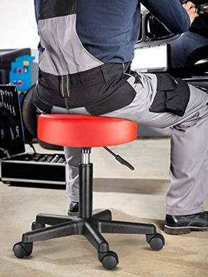 Monzana Bureaustoel - draaistoel - kruk - met - gestoffeerde - zitting - in - rood Monzana Bureaustoel - draaistoel - kruk - met - gestoffeerde - zitting - in - rood