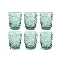 Glazenset Home ESPRIT Turkoois Kristal Mediterrane Met reliëf 290 ml (6 Stuks) - thumbnail