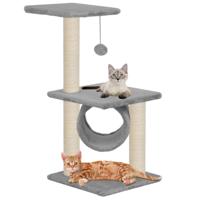 VidaXL Kattenkrabpaal met sisal krabpalen 65 cm grijs - thumbnail