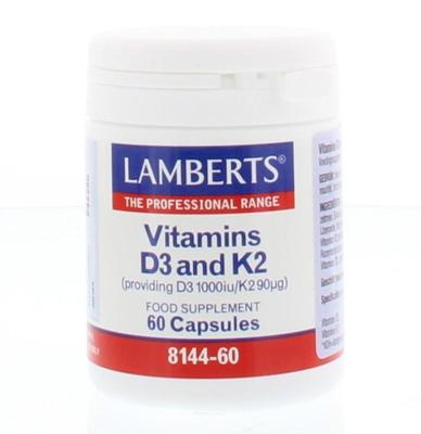 Lamberts Vitamine D3 En K2 (60ca) Lamberts Vitamine D3 En K2 (60ca)