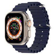 Ocean bandje - Navy - Geschikt voor Apple Watch 44mm / 45mm / 46mm / 49mm - thumbnail