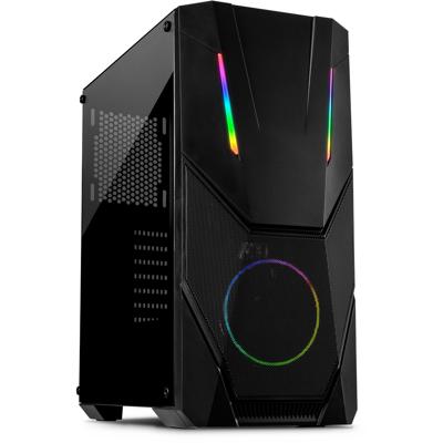 Inter-Tech IT-3303 Hornet Midi - RGB Midi-tower Gaming-behuizing Zwart Inter-Tech IT-3303 Hornet Midi - RGB Midi-tower Gaming-behuizing Zwart