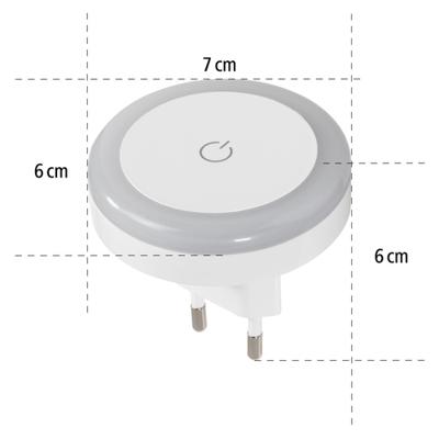 Hama led-nachtlampje touch switch voor stopcontact aanraakknop warm licht