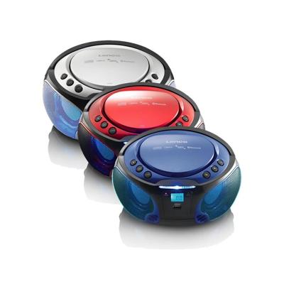 Lenco SCD-550RD Draagbare FM-radio CD/MP3/USB/Bluetooth-speler® met LED-verlichting Rood - SCD-550RD
