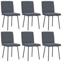 Eetkamerstoelen 6 st fluweel donkergrijs - thumbnail