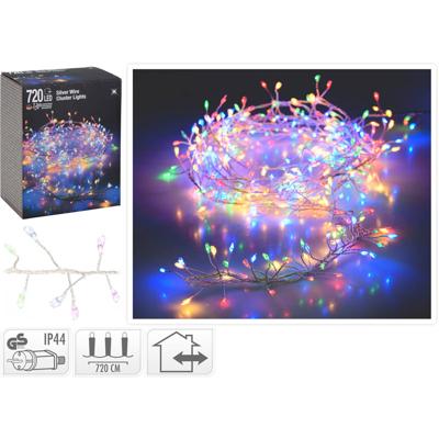 Zilverdraad - cluster - 720LED - multicolor Zilverdraad - cluster - 720LED - multicolor