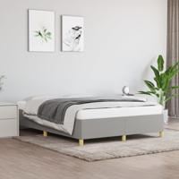 Bedframe zonder matras stof lichtgrijs 140x200 cm - thumbnail