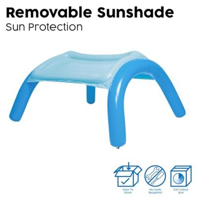 Bestway Opblaasbaar Kinderzwembad Afneembaar Dak 140x140x114 cm +2 Jaar Tuin 52192 - thumbnail
