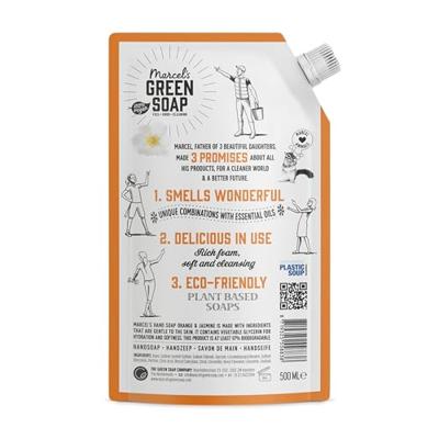 Marcel&apos;s Green Soap Handzeep sinaasappel & jasmijn 500ml navulzak - thumbnail