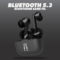 T'nB - T'nB Bluetooth-hoofdtelefoon, draadloos, ruisonderdrukking, actief design met touch-bediening en oplaadbox, kleur - grijs - thumbnail