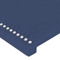 Hoofdborden 2 st 100x5x78/88 cm stof blauw - thumbnail