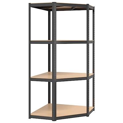 VidaXL Opbergrek 4-laags staal en bewerkt hout antracietkleurig VidaXL Opbergrek 4-laags staal en bewerkt hout antracietkleurig