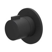 Afbouwdeel IVY Pact Inbouw Stopkraan Symmetry Met Rond Rozet Mat Zwart PED - thumbnail