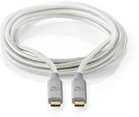 Nedis USB-Kabel | USB-C Male naar USB-C Male | 2 m | 1 stuks - CCTB64020AL20 CCTB64020AL20 - thumbnail