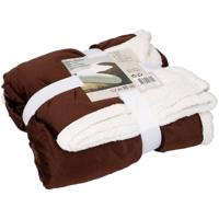 Vachtdeken 160 x 130 cm - bruin - thumbnail