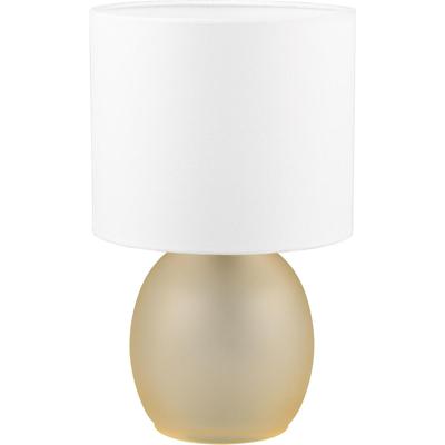 LED Tafellamp - Tafelverlichting - Trion Alev - E14 Fitting - Rond - Amber - Glas