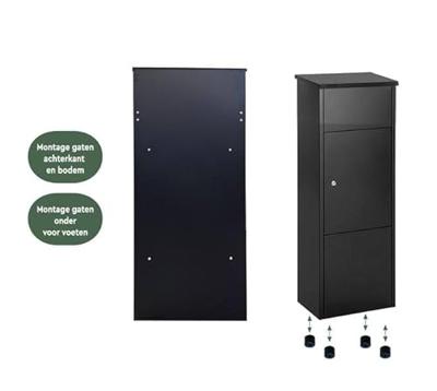 Pakketbrievenbus brasq 105x38x24cm pb400 zwart