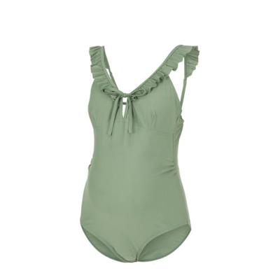 MAMALICIOUS zwangerschapsbadpak Daria met ruches groen MAMALICIOUS zwangerschapsbadpak Daria met ruches groen