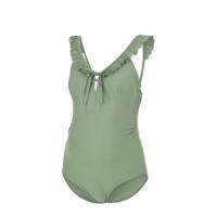MAMALICIOUS zwangerschapsbadpak Daria met ruches groen - thumbnail