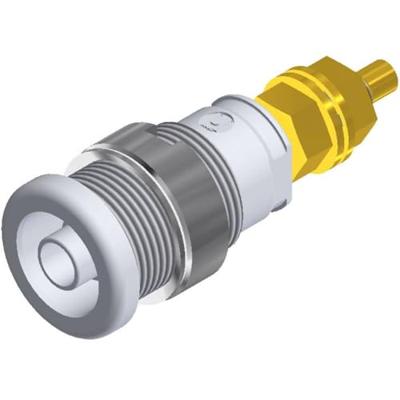 SKS Hirschmann SEB 2600 G M4 Veiligheids-labconnector, female Bus, inbouw verticaal Stift-Ø: 4 mm Wit 1 stuk(s)