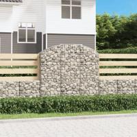 VidaXL Schanskorf gewelfd 150x30x140/160 cm gegalvaniseerd ijzer - thumbnail
