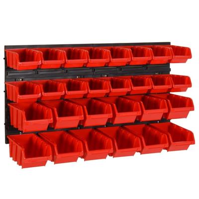VidaXL 30-delige sorteersysteemset 77x39 cm polypropeen rood en zwart