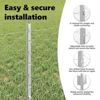 VidaXL Hek met paal zilver 0,4 x 50 m staal - thumbnail