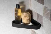 Hoek Planchet Sapho Smart 17x17x3 cm Roestvrij Staal Mat Zwart - thumbnail