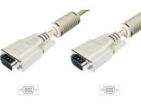 Digitus VGA Aansluitkabel [1x D-sub stekker 15-polig - 1x D-sub stekker 15-polig] 15.00 m Beige - thumbnail