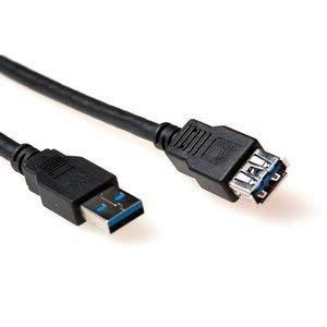 USB A 3.0 verlengkabel 2 meter zwart