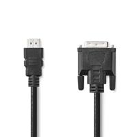 Nedis HDMI™ Kabel | HDMI™ Connector | DVI-D 24+1-Pins Male | 1080p | Vernikkeld | 3.00 m | Recht | PVC | Zwart | Label - CCGL34800BK30 - thumbnail