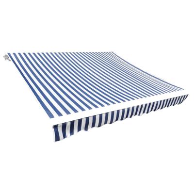 VidaXL Luifeldoek 4x3 m canvas blauw en wit