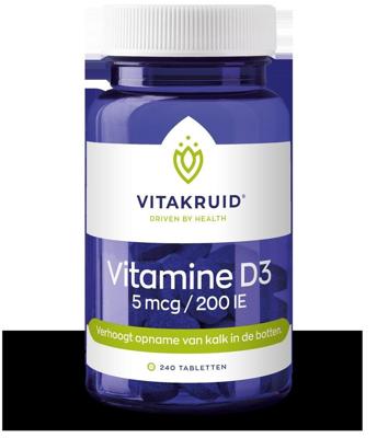 Vitakruid Vitamine D3 5 mcg / 200 IE Tabletten