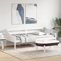 Slaapbank zonder matras 90x200 cm massief grenenhout wit - thumbnail