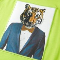 Kindershirt met korte mouwen 128 limoengroen - thumbnail