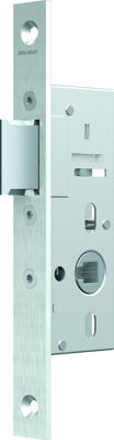 ASSA ABLOY N1502 Loopslot | DM25mm | krukgat 8mm | voorplaat RVS 24x185mm rechthoekig | zamac vernikkelde dagschoot | DR 1+3/2+4 - 10049537