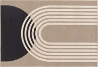 Garden Impressions buitenkleed art deco circle 200x290cm taupe - thumbnail