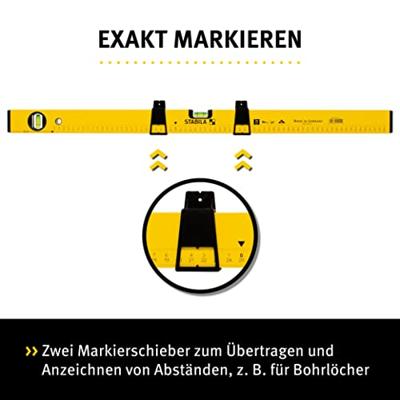 Stabila Type 70 MAS 14111 Metalen waterpas 80 cm 0.5 mm/m Stabila Type 70 MAS 14111 Metalen waterpas 80 cm 0.5 mm/m