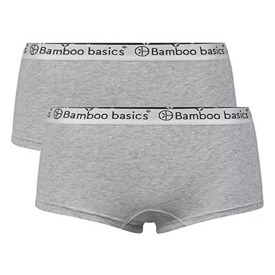 2-pak Hipsters dames - Iris - Bamboe dames short zwart - Hipster ondergoed dames - Elastische band - M - Grijs - M