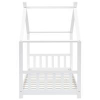 Kinderbedframe massief grenenhout wit 90x200 cm - thumbnail