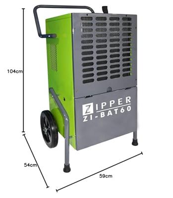 Zipper ZI-BAT60 Luchtontvochtiger 80 m² 1030 W Groen, Grijs