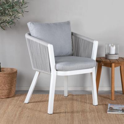Nohr Tuinstoel 'Sauel' kleur Wit/Grijs