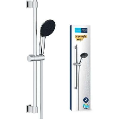 Set doccia con soffione a 2 getti, asta da 60 cm e flessibile - GROHE Vitalio Start 110 26951001 - Risparmio idrico - Cromo
