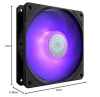 Cooler Master mfx-b2dn-18npc-r1 sickleflow 120 rgb, 4-pin, 120mm, rifle, 650-1800 rpm, 8 - 27 dba - thumbnail