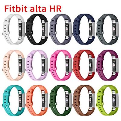 FitBit Alta HR siliconen bandje met gesp - Maat: Large - Grasgroen