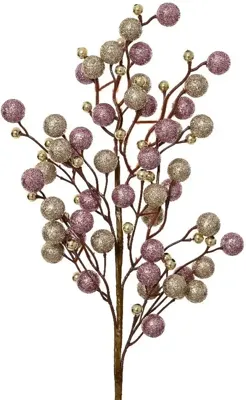 Everlands kunsttak bessen 60cm roze