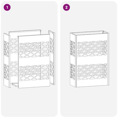 VidaXL Paraplu standaard zwart 28 x 12 x 41 cm staal VidaXL Paraplu standaard zwart 28 x 12 x 41 cm staal