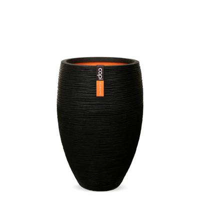 Capi Nature Rib NL vase luxe 45x72cm bloempot zwart Capi Nature Rib NL vase luxe 45x72cm bloempot zwart