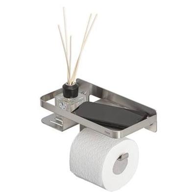 Tiger Toiletrolhouder Caddy Met Planchet RVS Geborsteld
