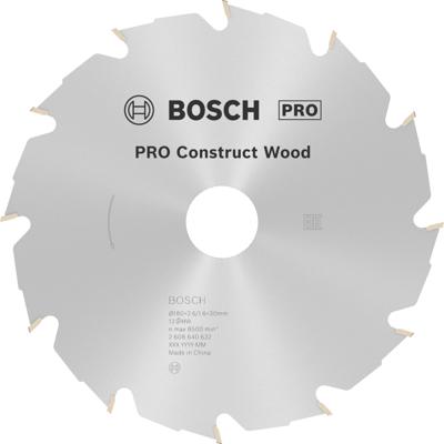 Bosch Accessories Construct Wood 2608640632 Hardmetaal-cirkelzaagblad 180 x 30 x 2.6 mm Aantal tanden: 12 1 stuk(s)